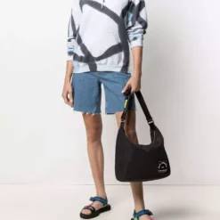 Karl Lagerfeld logo-patch hobo bag