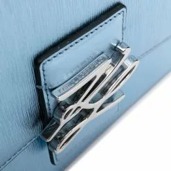 Karl Lagerfeld autograph metallic-leather shoulder bag