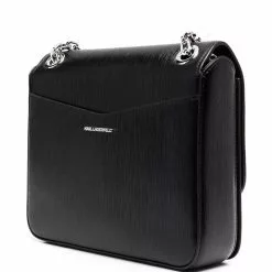 Karl Lagerfeld autograph leather shoulder bag