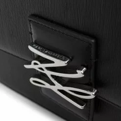 Karl Lagerfeld autograph leather shoulder bag