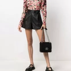 Karl Lagerfeld autograph leather shoulder bag