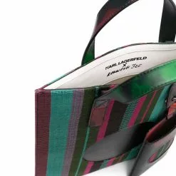 Karl Lagerfeld x Kenneth Ize striped iPad bag