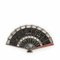Karl Lagerfeld embellished fan brooch