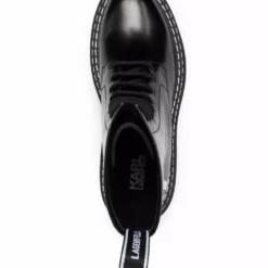 Karl Lagerfeld logo-print lace-up boots