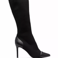 Karl Lagerfeld intarsia-knit knee-high boots
