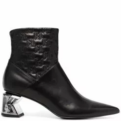 Karl Lagerfeld K-Blok monogram leather boots