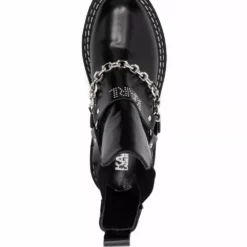 Karl Lagerfeld chain-trim leather boots