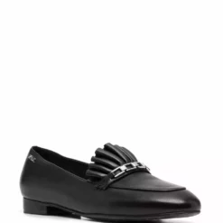 Karl Lagerfeld Klara pleated leather loafers