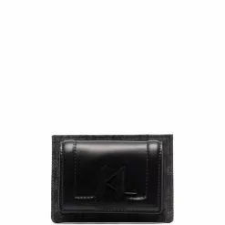 Karl Lagerfeld K/Saddle engraved-logo cardholder