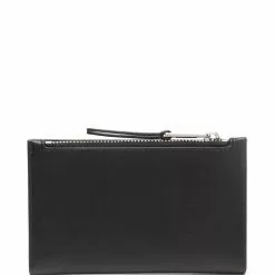 Karl Lagerfeld logo-print zip-up wallet