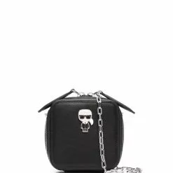 Karl Lagerfeld logo-plaque zip-up satchel bag