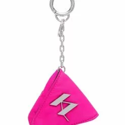 Karl Lagerfeld logo-plaque keyring