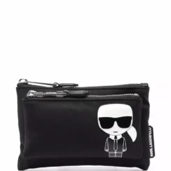 Karl Lagerfeld small K/Ikonik pouch