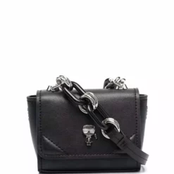 Karl Lagerfeld K/Ikonik flap leather bag