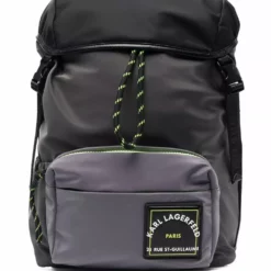 Karl Lagerfeld logo-patch backpack
