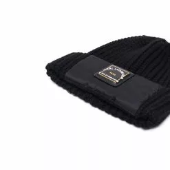 Karl Lagerfeld logo-patch knitted beanie