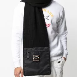 Karl Lagerfeld knitted pocket-detail scarf