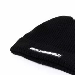 Karl Lagerfeld logo-print knitted beanie
