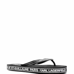 Karl Lagerfeld logo-print flip flops