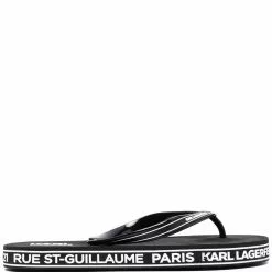 Karl Lagerfeld logo-print flip flops