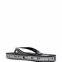 Karl Lagerfeld logo-print flip flops