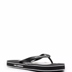 Karl Lagerfeld Ikonic motif flip flops