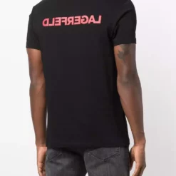 Karl Lagerfeld reversed logo cotton T-shirt