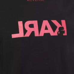 Karl Lagerfeld reversed logo cotton T-shirt
