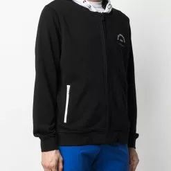 Karl Lagerfeld logo-address hooded jacket
