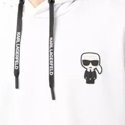 Karl Lagerfeld Karl patch cotton hoodie
