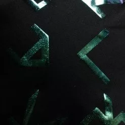 Karl Lagerfeld iridescent logo triangle bikini top