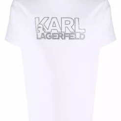 Karl Lagerfeld logo print crew-neck T-shirt
