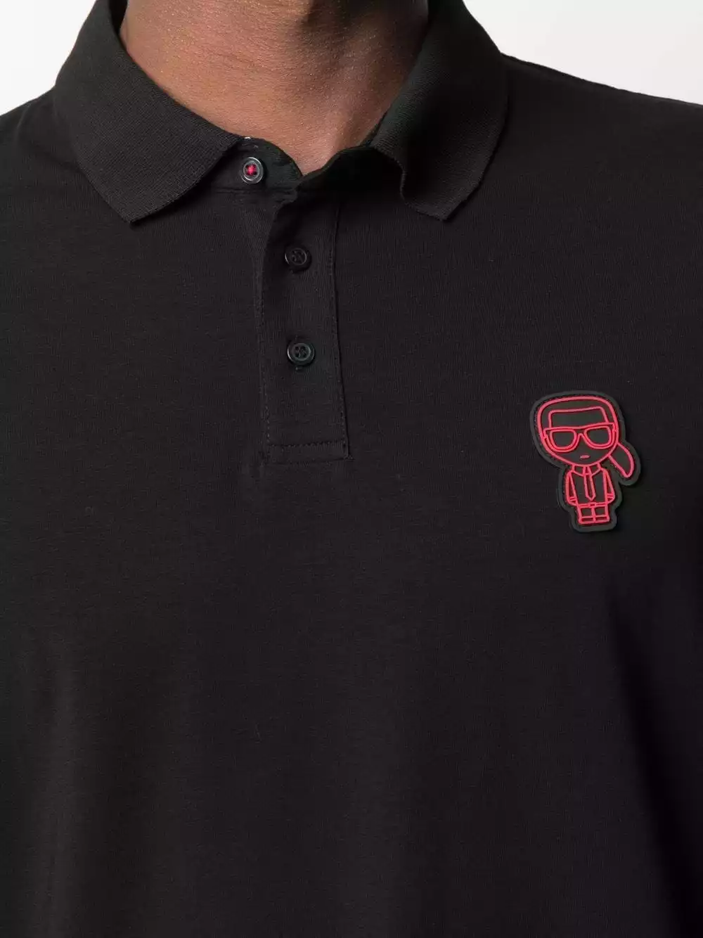 Karl Lagerfeld logo-appliqué polo shirt