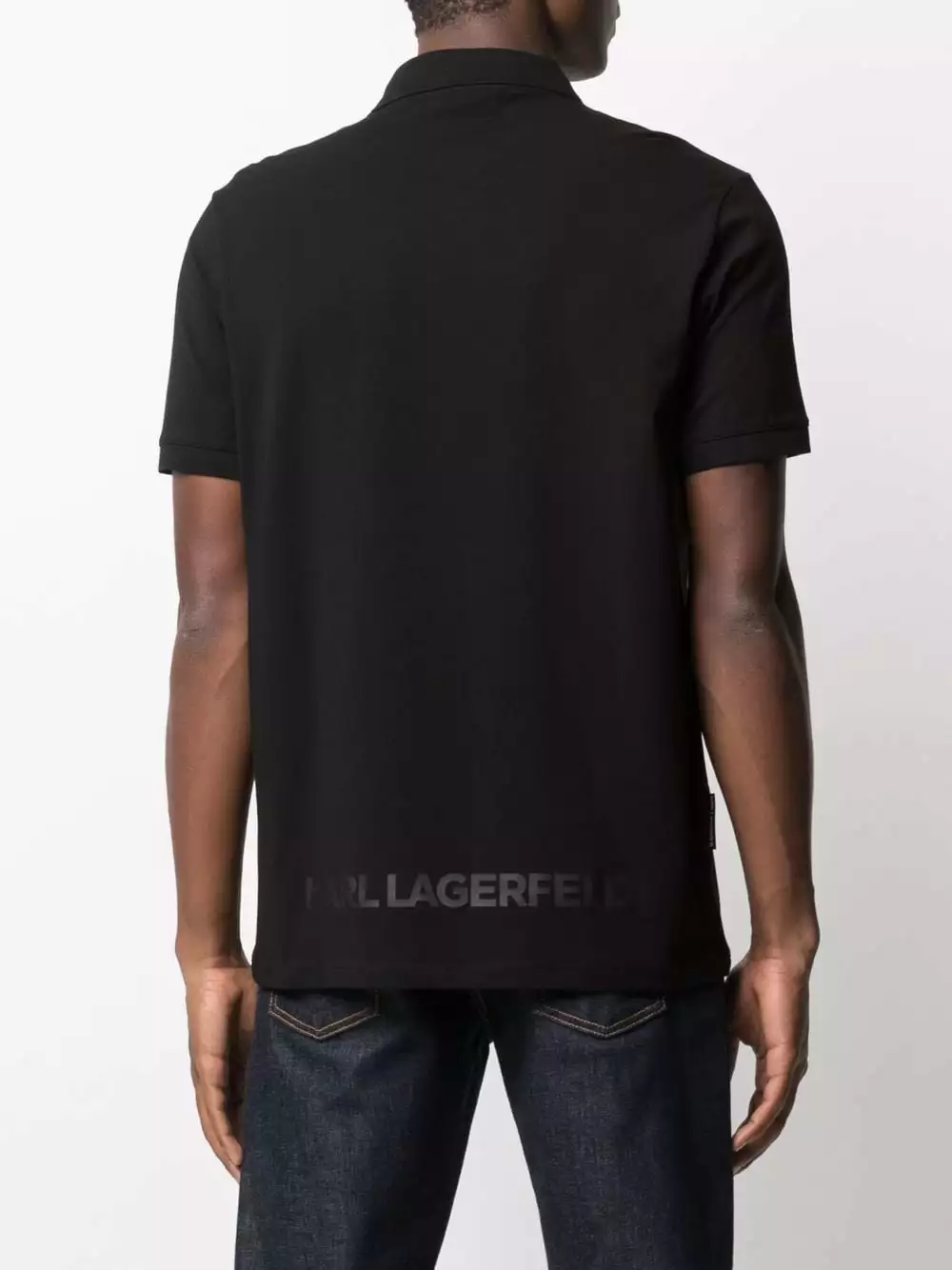 Karl Lagerfeld logo-appliqué polo shirt