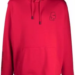 Karl Lagerfeld Karl Silhouette-print rib-trimmed hoodie