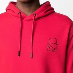 Karl Lagerfeld Karl Silhouette-print rib-trimmed hoodie