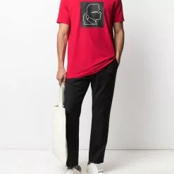 Karl Lagerfeld graphic-print stretch-cotton jersey T-shirt