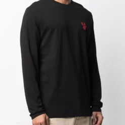 Karl Lagerfeld logo-appliqué cotton-jersey sweatshirt