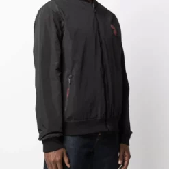 Karl Lagerfeld logo-appliqué bomber jacket