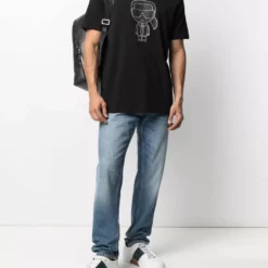 Karl Lagerfeld logo-print cotton-jersey T-shirt