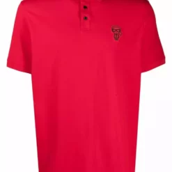 Karl Lagerfeld logo-appliqué piqué polo shirt