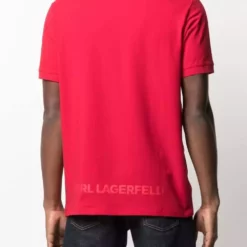 Karl Lagerfeld logo-appliqué piqué polo shirt