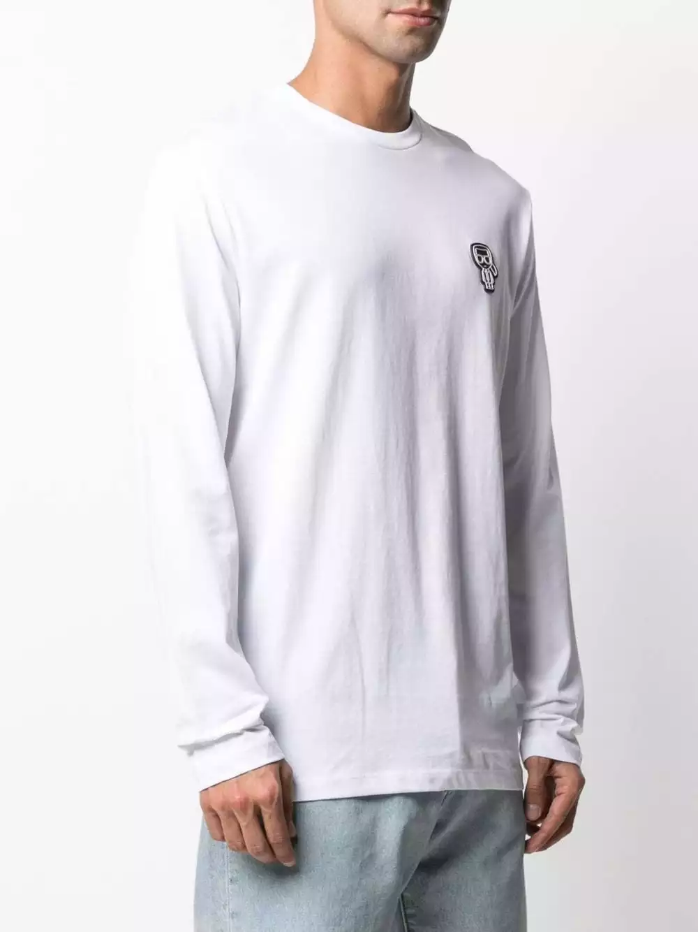 Karl Lagerfeld appliqué cotton-jersey T-shirt