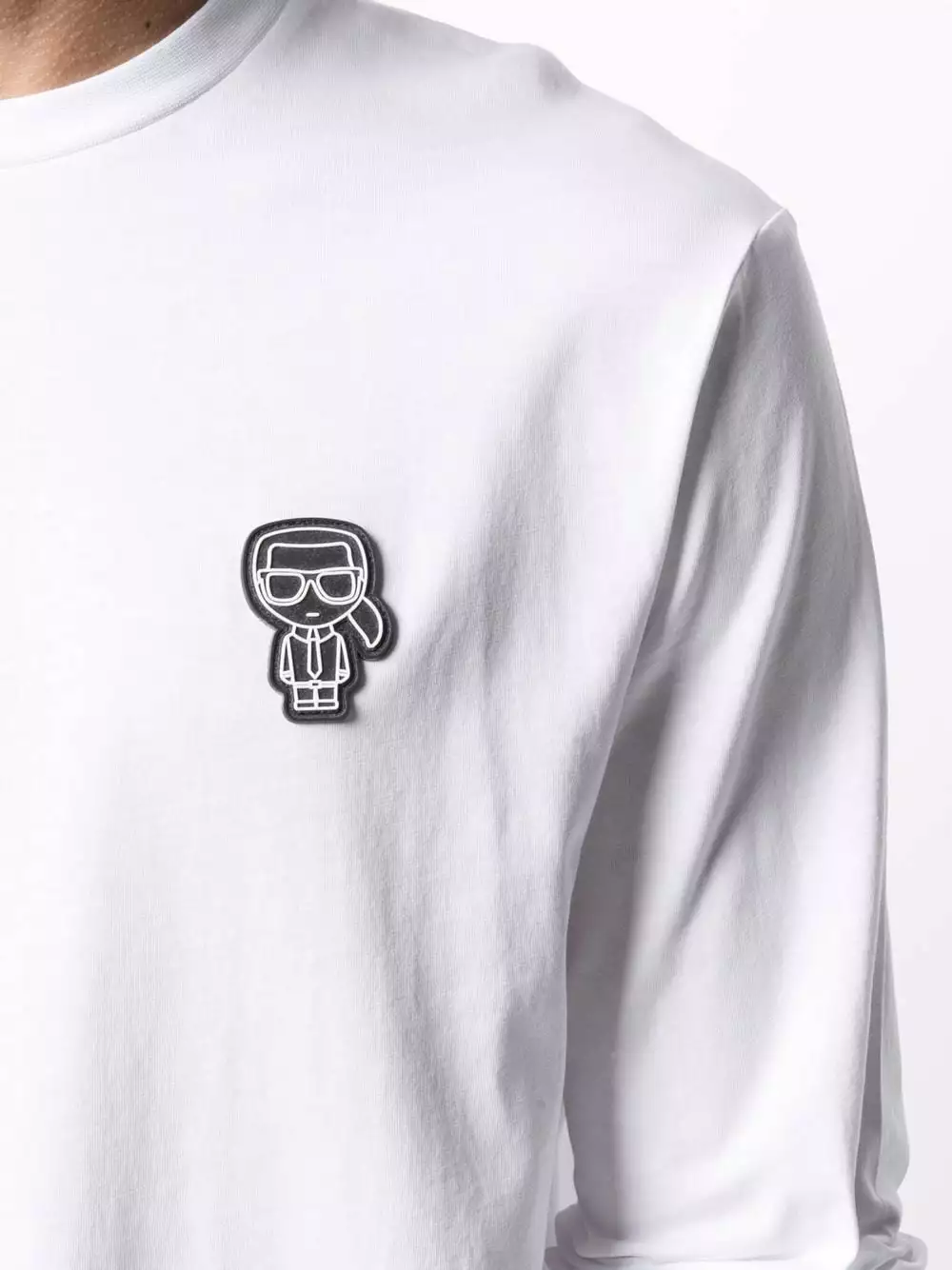 Karl Lagerfeld appliqué cotton-jersey T-shirt