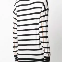 Karl Lagerfeld striped V-neck jumper