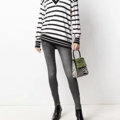 Karl Lagerfeld striped V-neck jumper