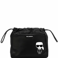 Karl Lagerfeld logo-printed make-up bag