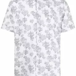 Karl Lagerfeld floral-print short-sleeve shirt