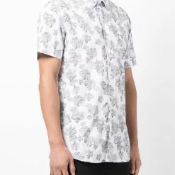 Karl Lagerfeld floral-print short-sleeve shirt