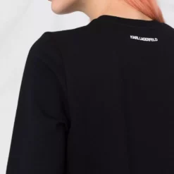 Karl Lagerfeld sequin-embellished Karl embroidery sweatshirt